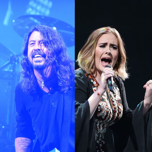 Foo Fighters Dave Grohl and Adele 