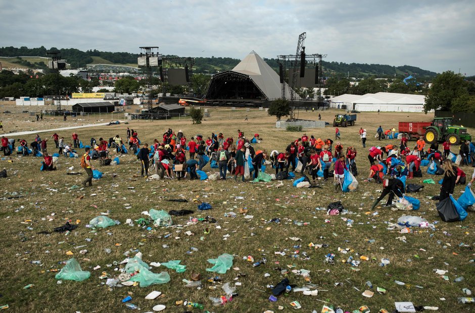 Glastonbury clean up