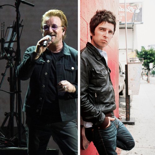 Bono and Noel Gallagher 