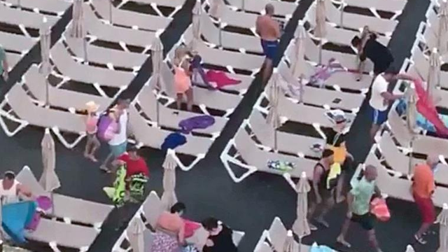 Brits make mad dash for sun loungers