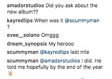 Arctic Monkeys fan new album Instagram comments