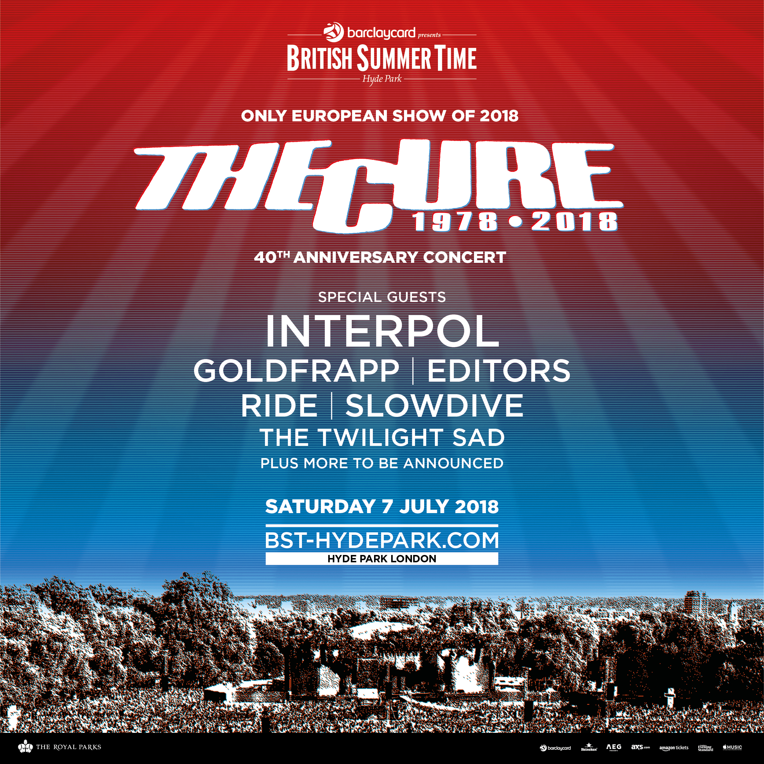 Mad Cool 2018 · Alice in Chains y muchos más se suman al cartel - Página 3 The-cure-bst-british-summer-time-2018-line-up-poster--1513044083