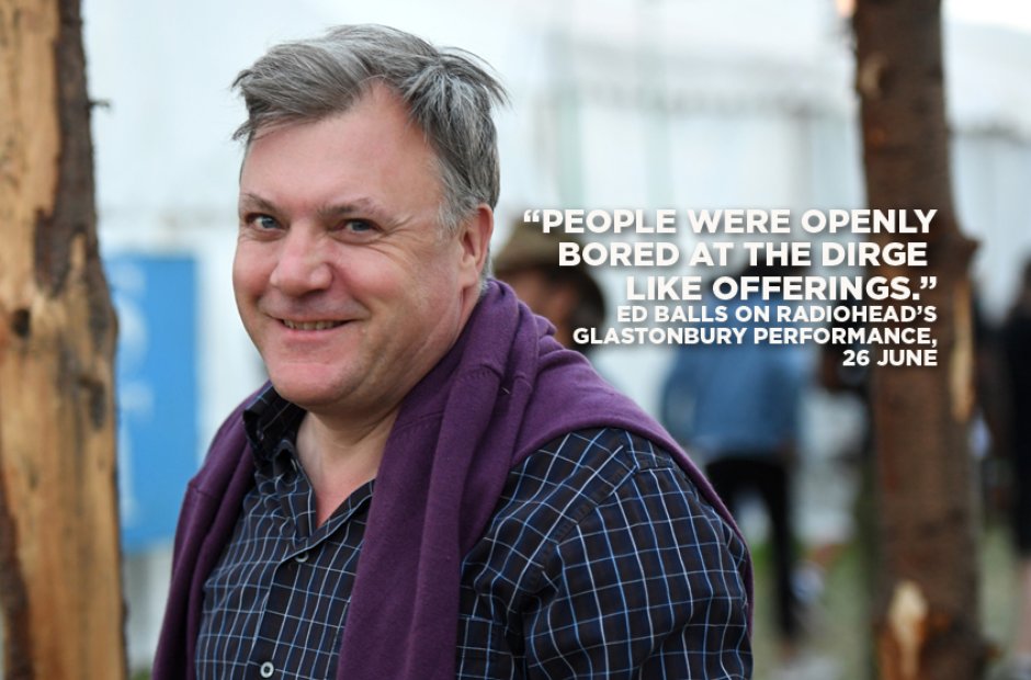 Ed Balls at Glastonbury