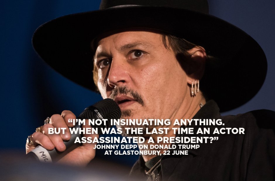 Johnny Depp at Glastonbury 2017