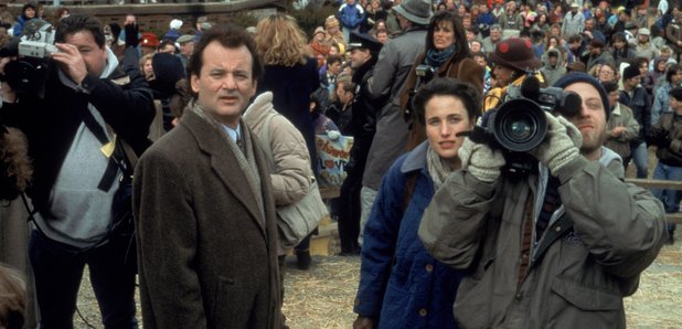 Bill Murray, Andie MacDowell crowds Groundhog Day