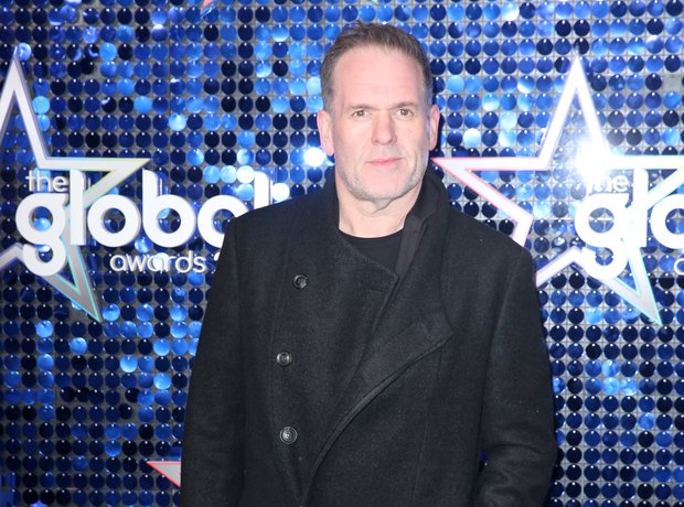 Chris Moyles Global Awards 2018 blue carpet