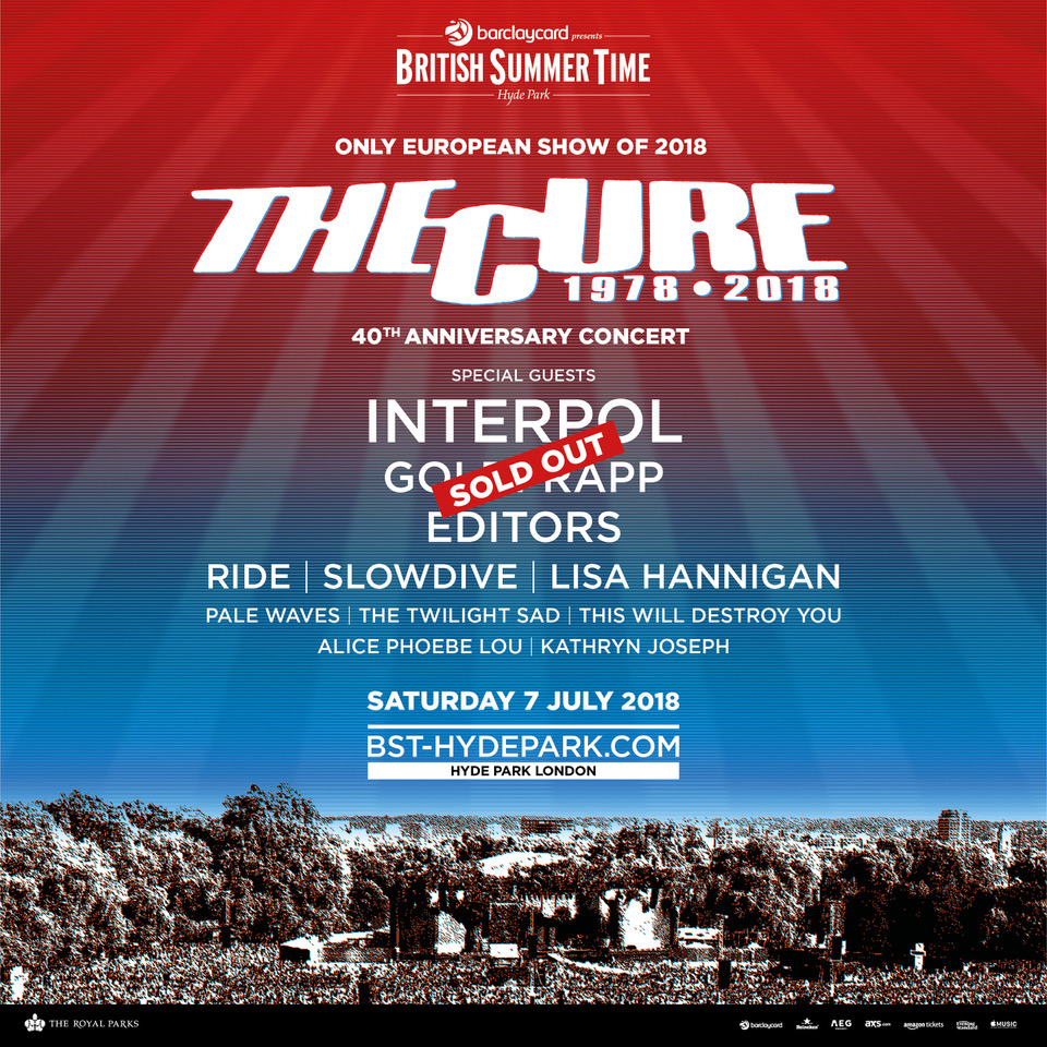The Cure Hyde Park 2018 Poster