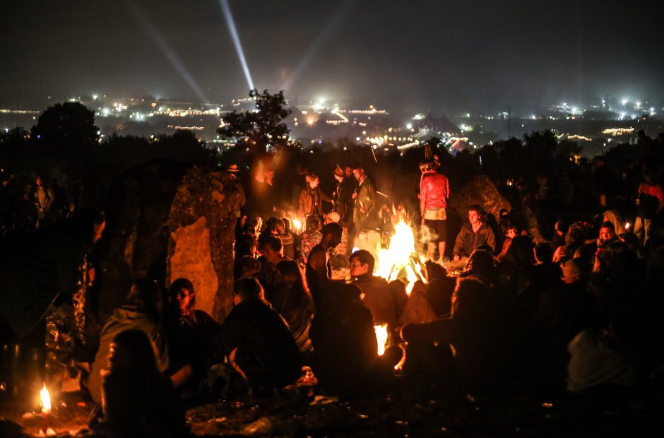 Sitting Around A Campfire, Halfway Up A Hill
